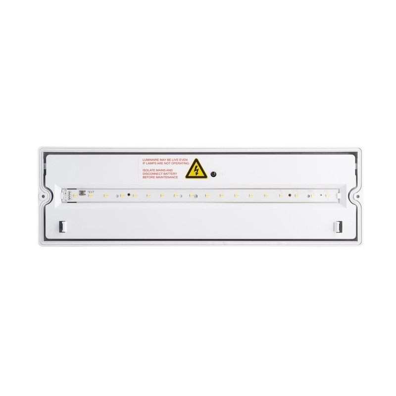 EVOGES IP65 3W Emergency LED Exit Sign Bulkhead, Self Test