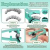 Fox-Eye Magnetic Eyelashes with Applicator - Reusable Natural Lashes, No