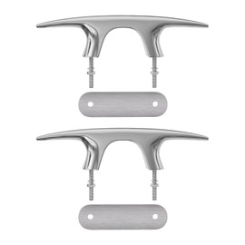 METRAXION Boat Dock Cleat,2 Pack 6 inch Marine Grade Stainless Steel 316 Mooring Rope Cleat with Fasteners
