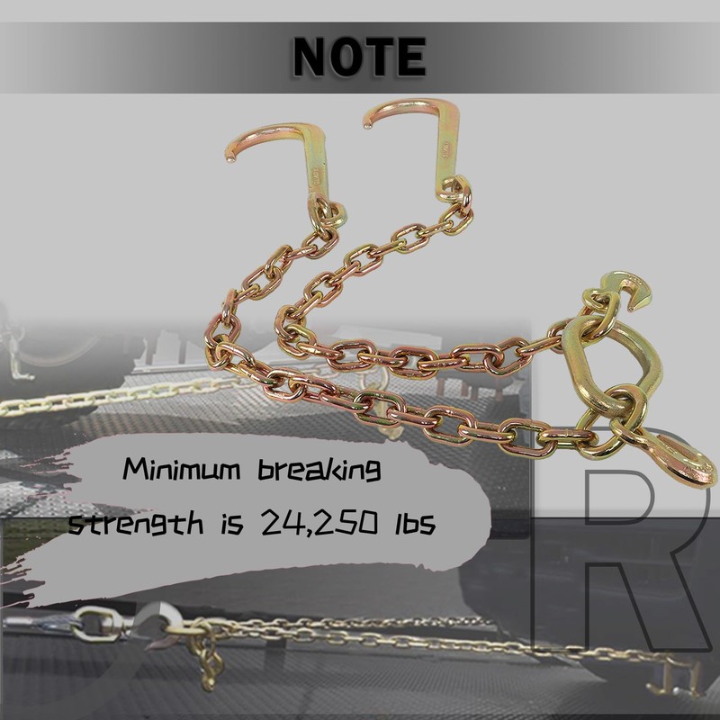 labwork 5/16 X 2 G70 Tow Chain J-Hooks V-Chain Replacement