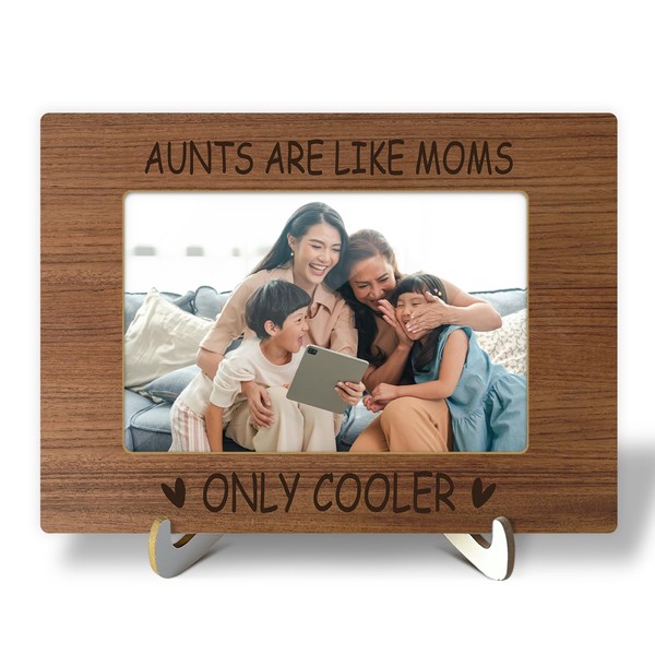 Desk Wood Picture Frame with stand, Gift for Women Aunt,
