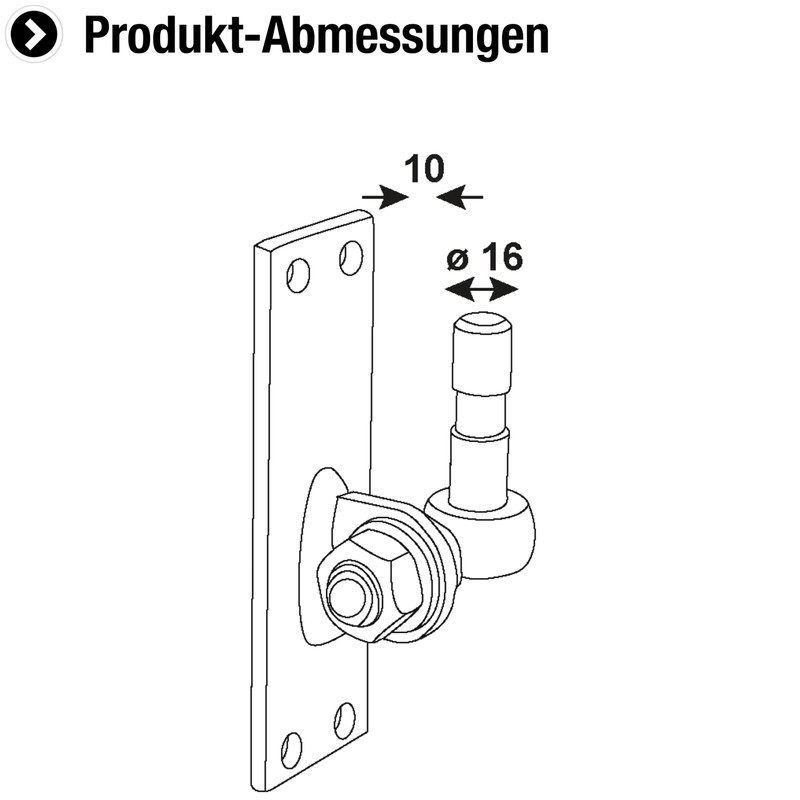 Connex Hook on Plate Diameter 16 Distance up to 10