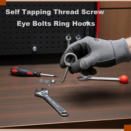 Floyutin 2 in Long Self Tapping EyeBolts M4x50mm Eye Screws Hooks