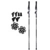 1Pair 5Sections Folding Damping Alpenstock Inner Lock Telescopic Hiking Walking