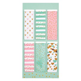 Christian Art Gifts Set of 6 Choose Joy Be Kind Just Believe Inspirational Magnetic Bookmark, Sparkle Collection, Size Small 2.3" x .75"