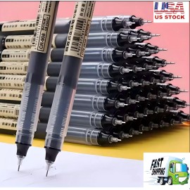 Unbranded 12PCBlack Quick-Dry Pens The Perfect Writing Tool for All Your Note-Taking Needs