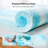 Marsail 3-inch Twin Memory Foam Mattress Topper, Gel Infused Cooling