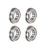 uxcell Flanged Ball Bearings 12x24x6mm Double Shielded Chrome Steel Bearing,
