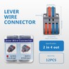 YQSIYU 2 in 4 Out Lever Nut Wire Connectors 28-12AWG
