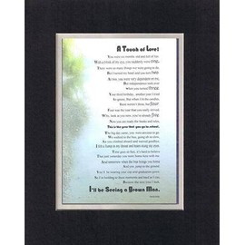 Touching and Heartfelt Poem for Sons - A Touch of Love (for Son) Poem on 11 x 14 inches Double Beveled Matting (Black on White)