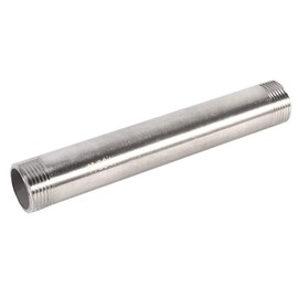 VOBOR 1 inch pipe stainless steel pipe nipple - 200 mm BSP 1 inch to 1 inch pipe nipple with thread, SS304 male x male welding nipple for air pipe, fuel pipe, water pipe, DIY