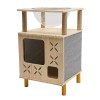 Unbrand Indoor Cat Cave Bed Playhouse, 2 Tier Cat Tower,