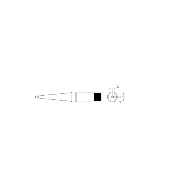Weller 4PTL8-1 Lötspitze PT-Reihe Meißelförmig Lang, 2mm x 1mm, 425