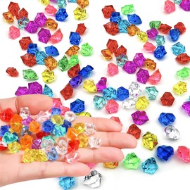 Pack of 1200 Diamond Decorations, Acrylic Gemstones for Children, Colourful, Small Glitter Stones, Decorative Crystal Stones, Diamonds Scatter Decoration, Diamonds for Vase Decoration, Party Decoration