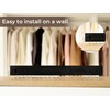 StorageWorks Tie Rack with 20 Hooks, 2-Pack Wall-Mounted Wooden Hangers