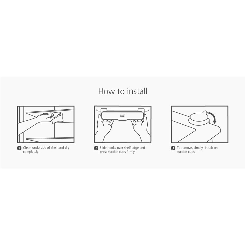 Joseph Joseph 851664 Refrigerator Storage, Refrigerator Organization, Under Shelf Storage,