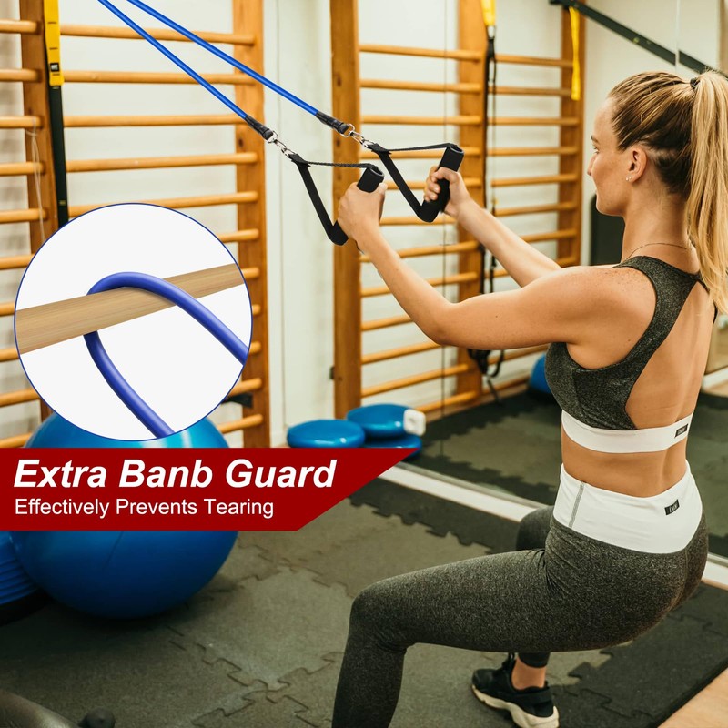 MR.TIMELAG 5 Pack Exercise Resistance Bands with Handles, 4.5-45 kg