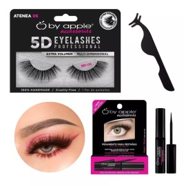 By Apple Par Pestañas Extra Vol 5d 06 Atene Pegamento Pinzas