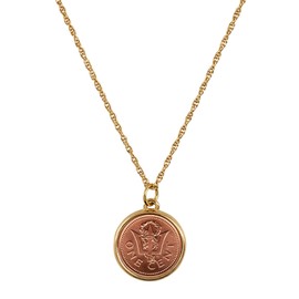 American Coin Treasures Trident Coin Pendant Necklace