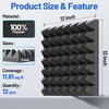 12 Pack Pyramid Sound Proof Foam Panels for Walls with