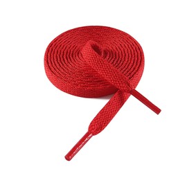 VSUDO 54" Flat Red Shoe Laces for Sneakers, Shoelaces for Sneakers, Replacements Shoe Strings for Women or Men (1 Pair-Red-137CM)