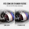 Stainless Steel Air Intake Filter Heat Shield Cover 2.5-3.5 Inch