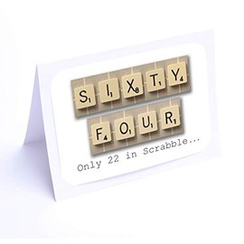 Scrabble Birthday Cards (64th Birthday Card)
