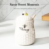 Young's Inc. Ceramic Honey Jar with Wooden Honey Dipper -