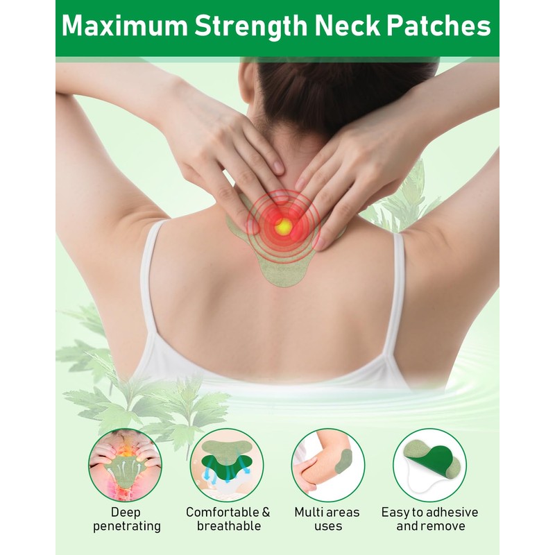 MYMULIKE Neck Patches, 36 Count Maximum Strength Warming Herbal Plaster,