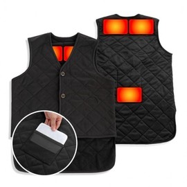 Women's Winter Cold Warm Heating Insulation Hot Pack Thermal Vest Vest Black M