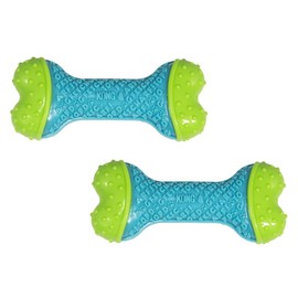 KONG CoreStrength Bone - Dog Dental Chew Toy - Durable, Multi-Layered Dog Toy with Textured Body for Teeth Cleaning - 2 Pack (Medium/Large)