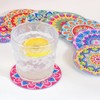 Dmiuhbl 8Pcs Mandala Diamond Art Coasters kits with Holder 5D