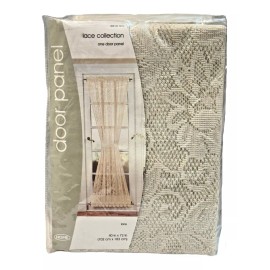Home Lace Collection 40 x 27" Door Panel Vintage 2004 Cream Color Sheer Target
