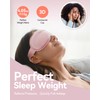 Sleep Mask for Women Men - 3D Contoured Cup, Weighted