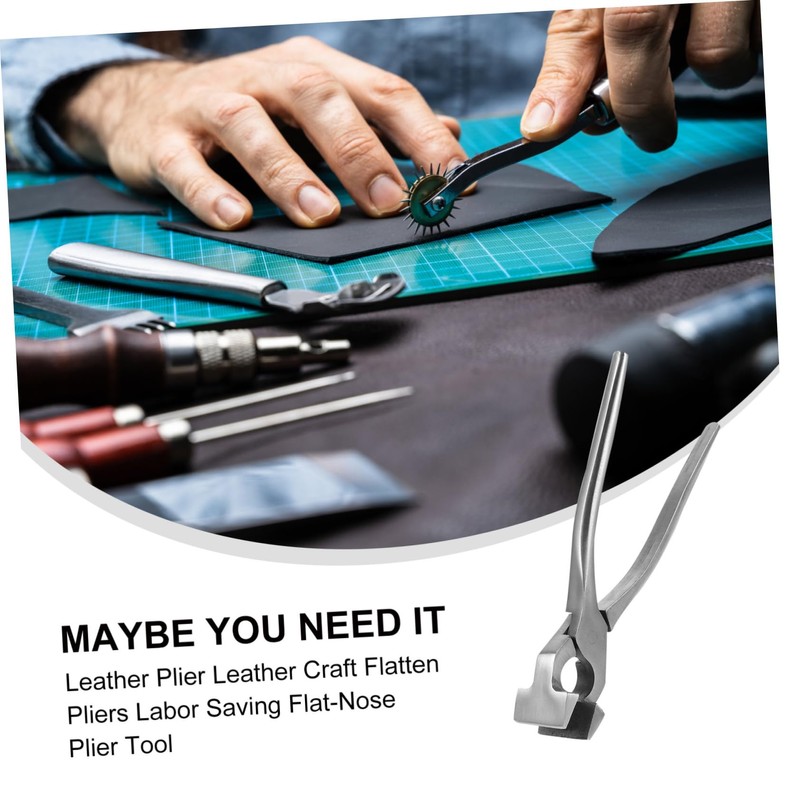 IWOWHERO Leather Craft Flatten Pliers Flat Nose Pliers Tool High
