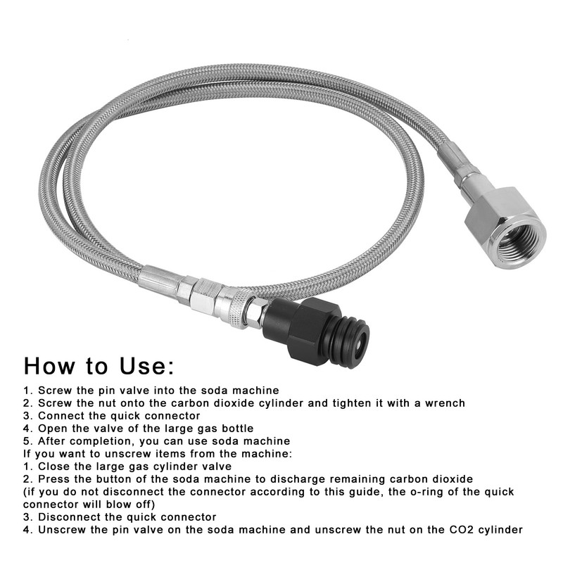 1.5m Soda Hose CGA320 // TR21-4 Carbon Dioxide Gas Cylinder