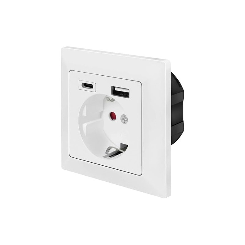 LogiLink PA0262 - Flush-mounted socket with 1x earthing contact socket