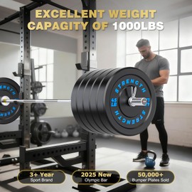 Rendpas Olympic Barbell Bar 45 lb (20kg), 7FT 2 Inch 1000LB Capacity Weightlifting & Powerlifting Bar, Alloy Steel Bar with Needle Bearings and Brass Bushings for Home Gym