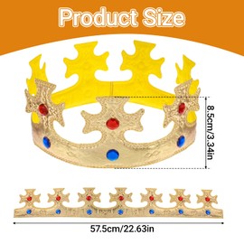 Prince Crown Golden King Crowns Birthday Crown Delicate Birthday Crown Hat Birthday Boy Party Accessory Supplies King Crown Boy Birthday Party Dress-Up Set for Boys Birthday Party Decoration