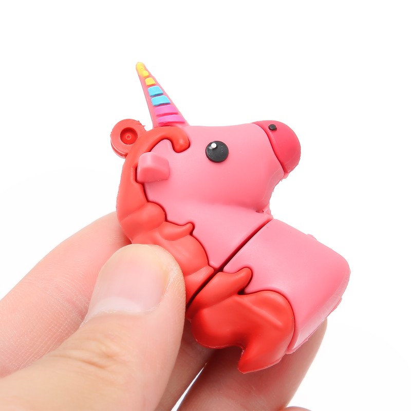 USB 2.0 Flash Drive Pink Cartoon Appearance Data Storage Tool