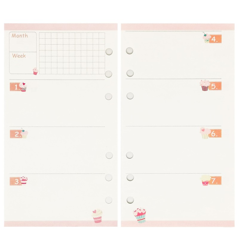 Zelten Colourful 40 Sheets 80 Pages Loose Leaf Perforated Paper