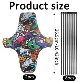 SWZY 2pcs Mountian Bike Mud Flap,MTB Mud Guard Front and Rear Compatible,MTB Mud Guard Front and Rear Compatible,Fits 20" 26" 27.5" 29 inch and Fat Bicycle