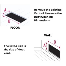 Sierra Grates 4" x 10" Linear Design Steel Floor Register in Textured Black Finish with mounting Clips- for Floor or Side Wall- Decorative Air Vent Covers- Floor Register 4” x 10”
