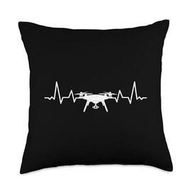 Drones-pilot Drones camera quadrocopter Heartbeat drones Throw Pillow