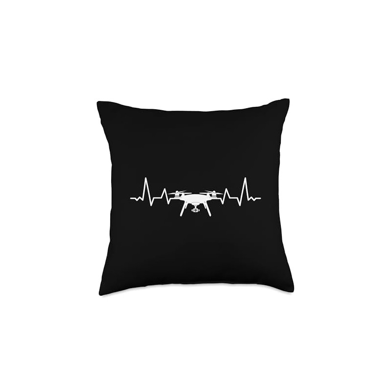 Drones-pilot Drones camera quadrocopter Heartbeat drones Throw Pillow