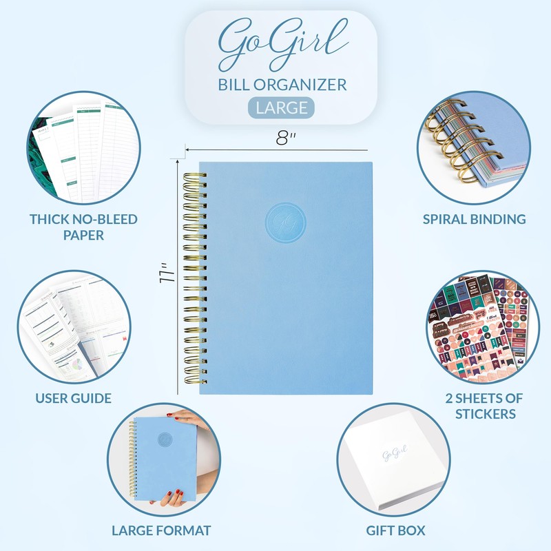 GoGirl Budget Planner & Monthly Bill Organizer – Monthly Financial