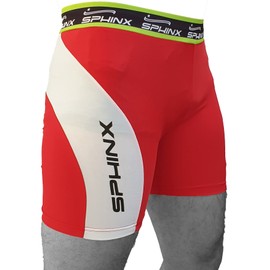 SPHINX Compression Short Lycra Short (L, Red) Shorts, Unisex-Adult