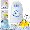 DWUENT 10PCS Heavy Duty Ice Cube Bags for Freezer, Reusable