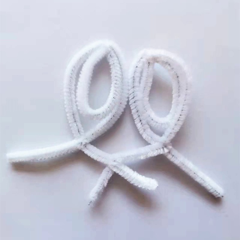 White Pipe Cleaners Crafts (100 Pack) Chenille Stems for DIY