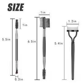 Eyebrow Brush Eyelash Separator Brow Comb Eyebrow Comb 3-in-1 Makeup Tool Eyelash Grooming Tools Professional Eye Makeup Tools for Women (3 Pieces Set)